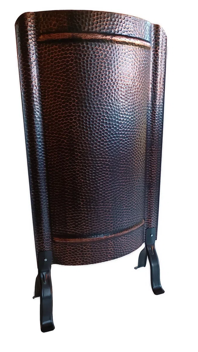 Ofenschirm gehämmert 91x46cm kupfer, altmessing oder schwarzgold