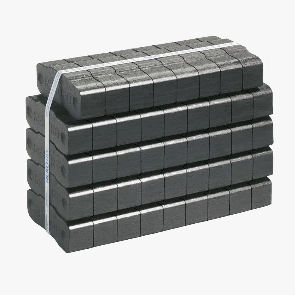 Rekord Kohle Briketts 25KG Bündel Braunkohlebriketts für Kaminofen