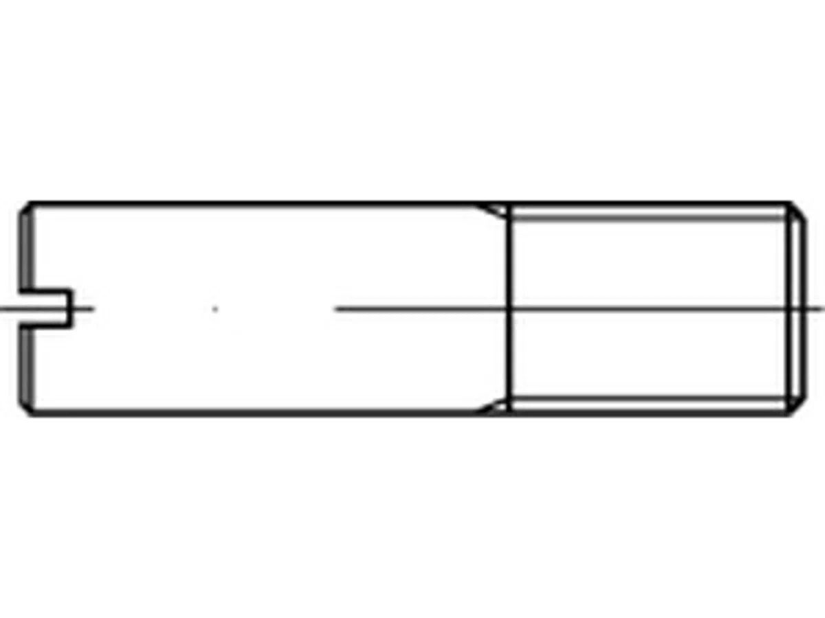 DIN 427/ISO 2342 Schaftschraube M4x10 Edelstahl A1 blank Schlitz m. Kegelkuppe 100 Stk