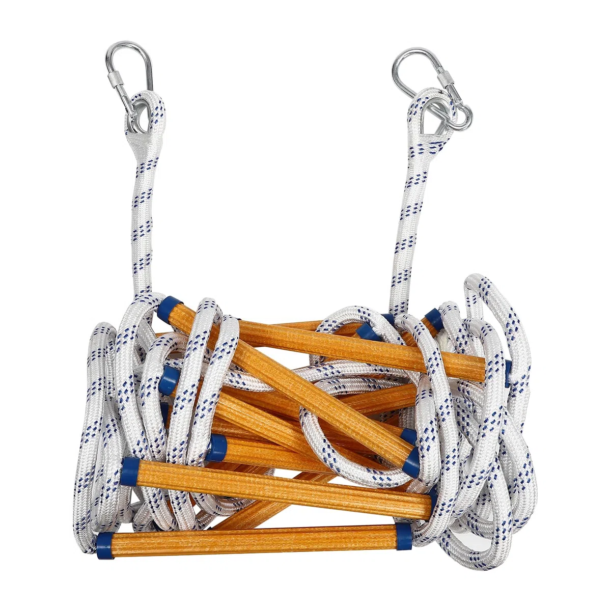 Strickleiter Notausgangsleiter 6m Strickleiter Kinder Outdoor Rettungsleiter mit Karabiner Tragfähigkeit bis 200 kg für 2-stöckiges Hauptfenster Balkon Geländer Baumhaus