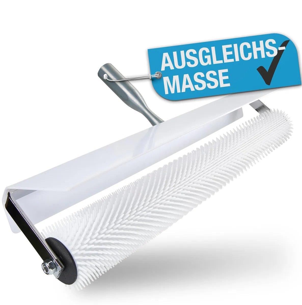 Stachelwalze Ausgleichsmasse 50cm [EXTRA SPRITZSCHUTZ] mit 11mm Stacheln in Profi Qualität | Entlüftungswalze | Entlüftungsroller | Igelwalze | Nagelwalze zum Entlüften