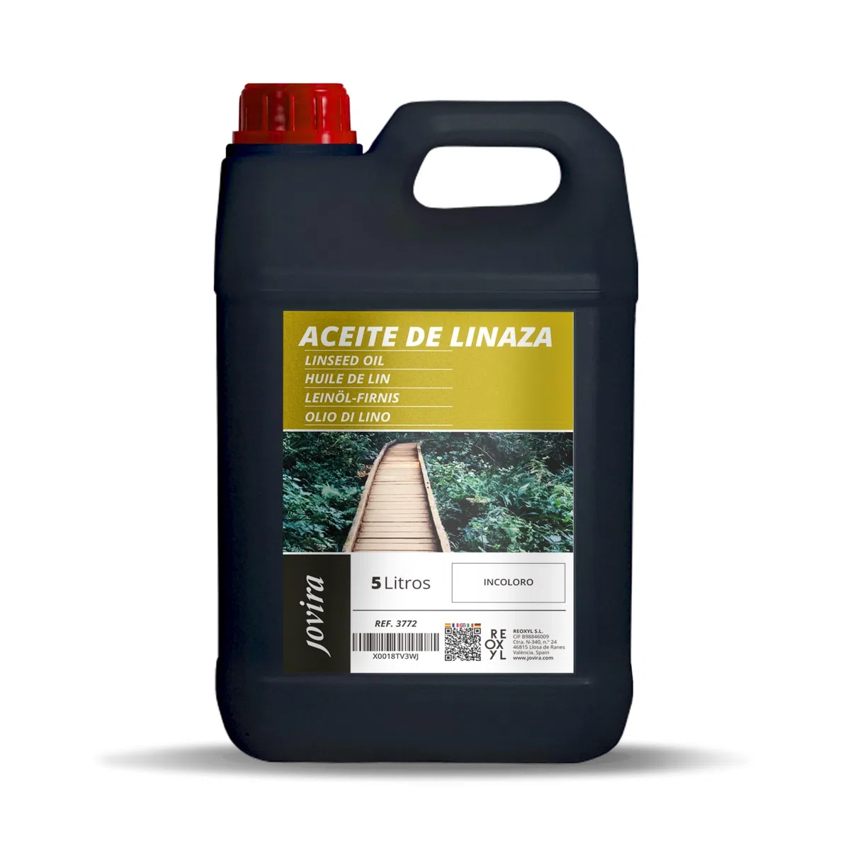 JOVIRA PINTURAS Leinöl. Natural Firnis (100% Pure) Nährt, schützt und pflegt das Holz. (5 Liter)