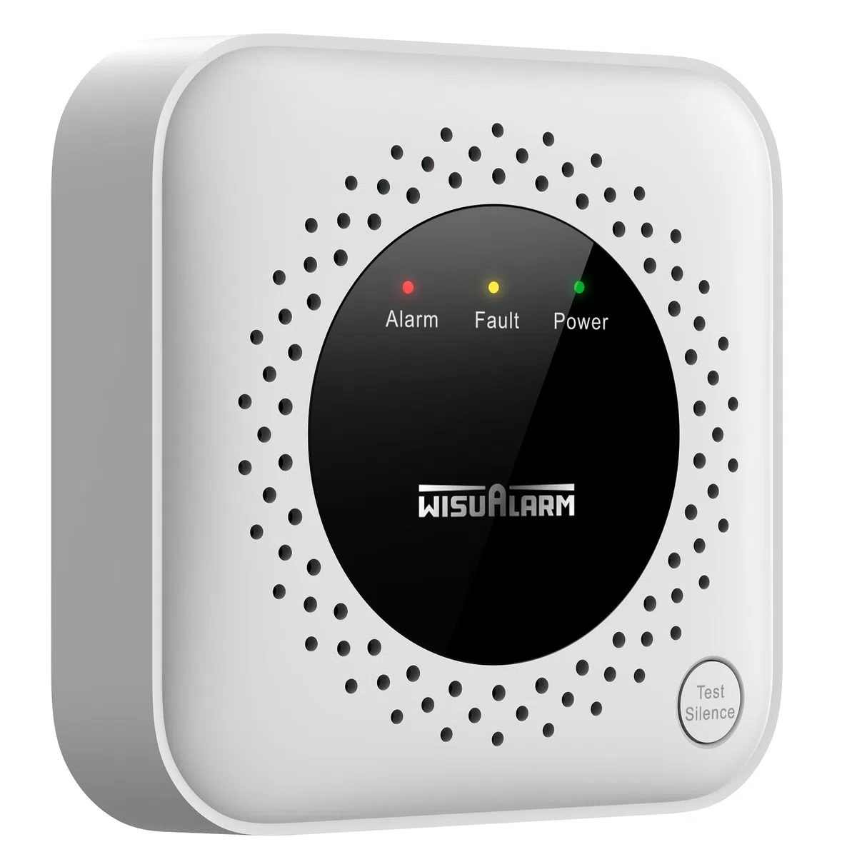Wisualarm Gasmelder, Gasalarm zur LPG-Lecksuche,Propangas-Monitor mit akustischem Alarm, Geeignet für die Küche, mit EU-Stecker