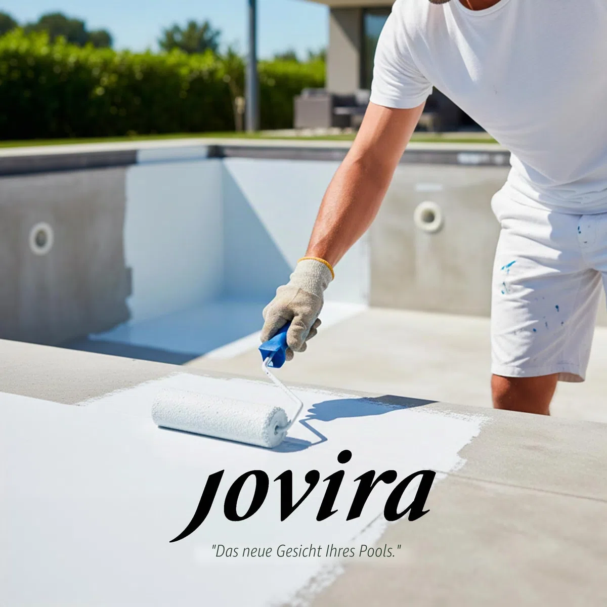 JOVIRA PINTURAS Schwimmbeckenfarbe auf Wasserbasis, für den Schutz und die Dekoration von Schwimmbädern. (4 Liter, Blau)