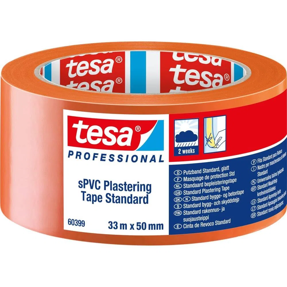 tesa 60399-00001-01 Putzband Orange (L x B) 33m x 50mm, 3 Stück