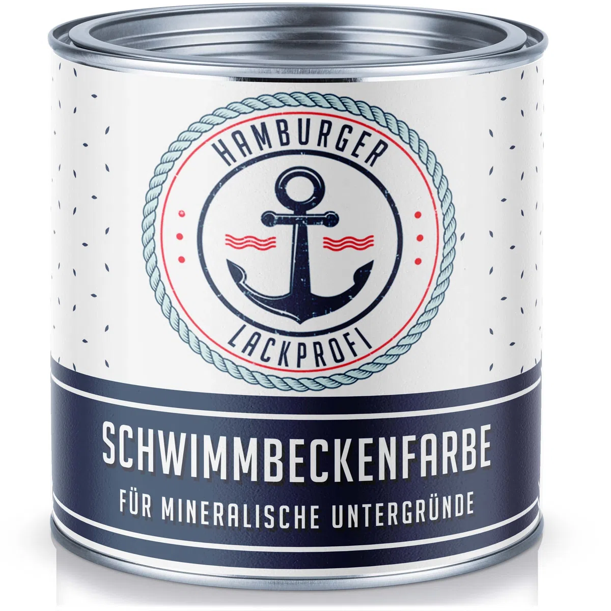 Schwimmbeckenfarbe SEIDENMATT Achatgrau RAL 7038 Grau für Beton Poolfarbe Schwimmbadfarbe Schwimmbeckenbeschichtung Unterwasserfarbe // Hamburger Lack-Profi (1 L)