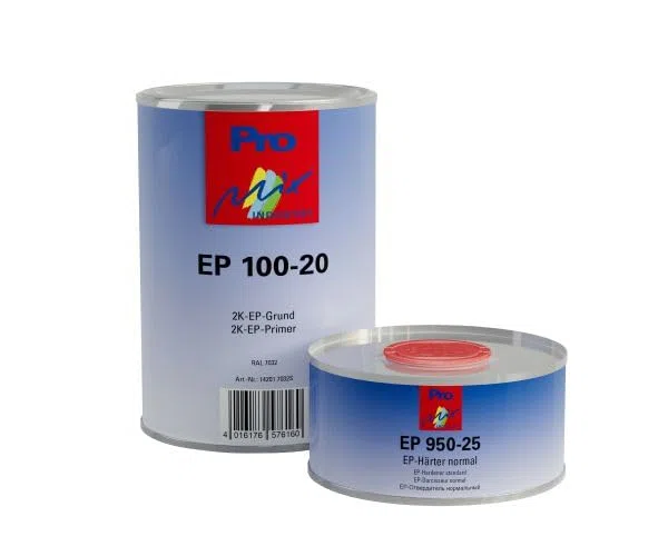 MIPA EP 100-20 2K-EP-Grundierung Set, RAL 9016 1kg, SET inkl. Härter