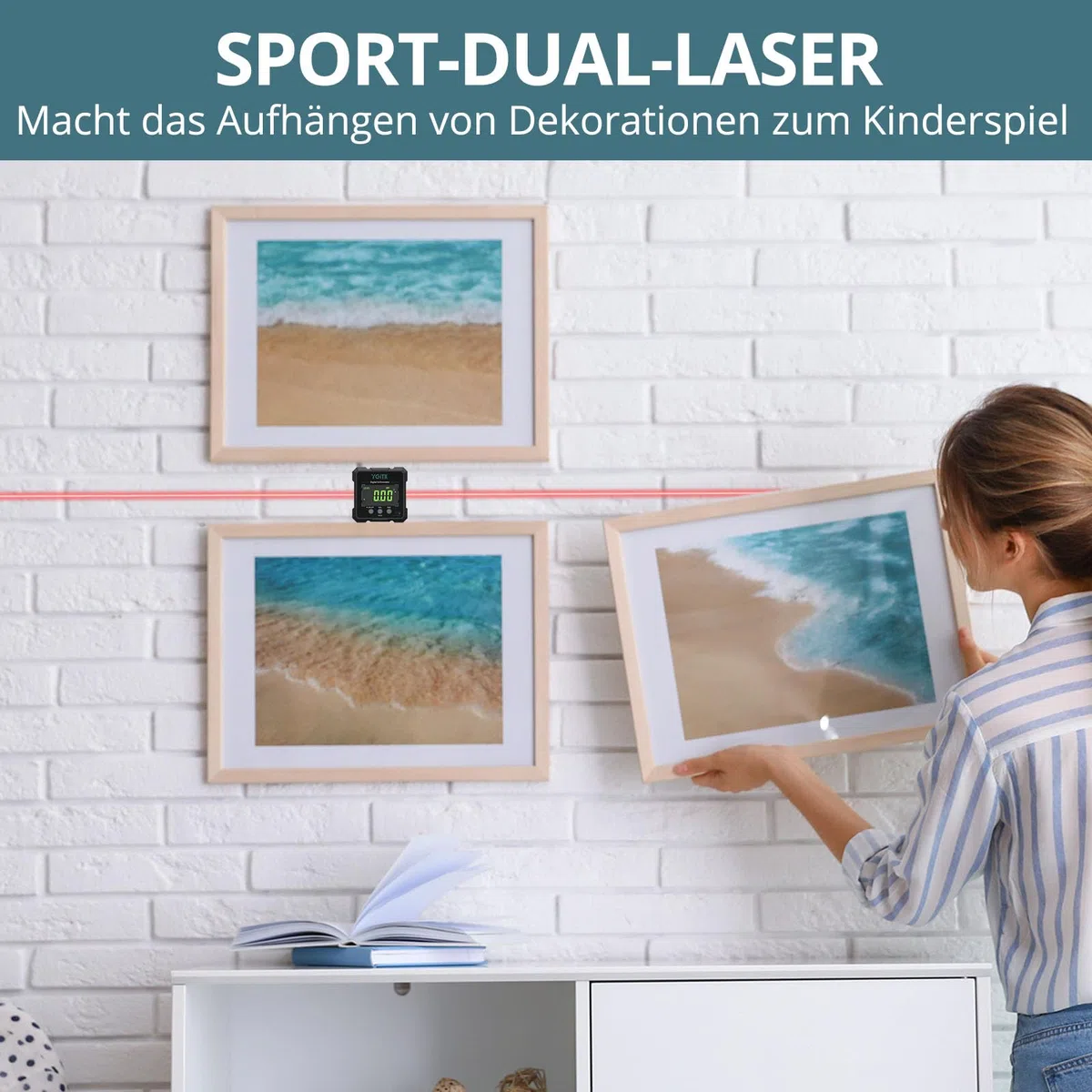 Digitaler Winkelmesser für Heimwerker & Schreiner - Bei Montage oder Fliesenarbeit präzise Winkel einstellen, IP54 wasserdicht, 4-seitig magnetisch, USB-C aufladbar - Hohe Kostenleistung