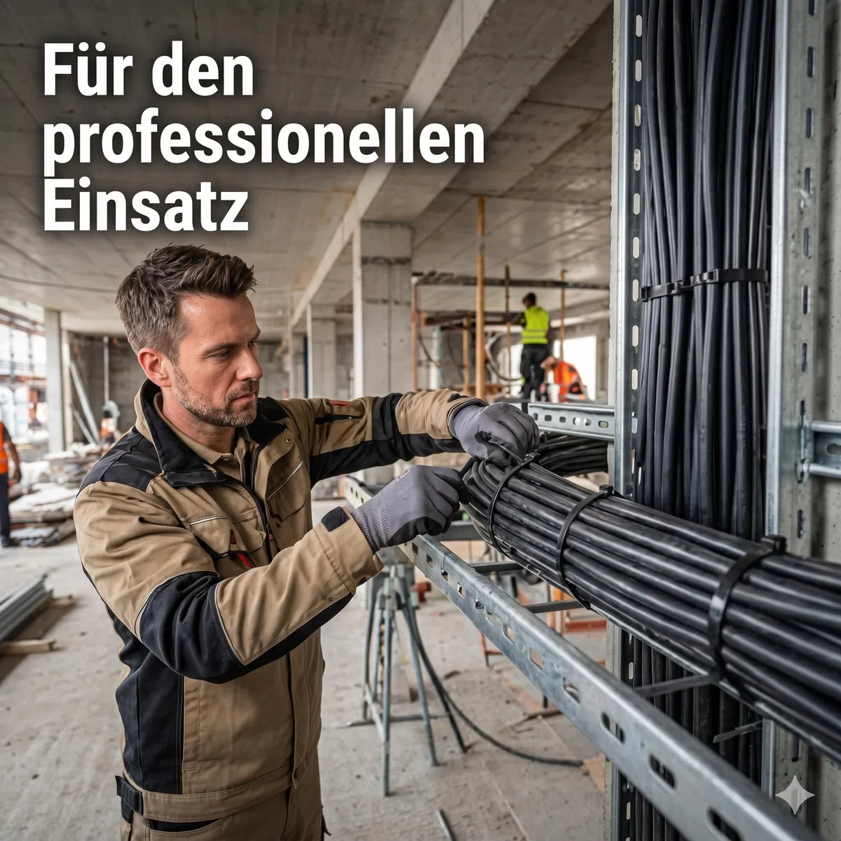 Kabelbinder 300mm Schwarz (1000 Stück) | 300mm x 4,8mm - 25kg Zugkraft | Kabelbinder uv beständig | Cable clips für Elektroinstallation & Kabelmanagement | Zip Ties/Cable Ties