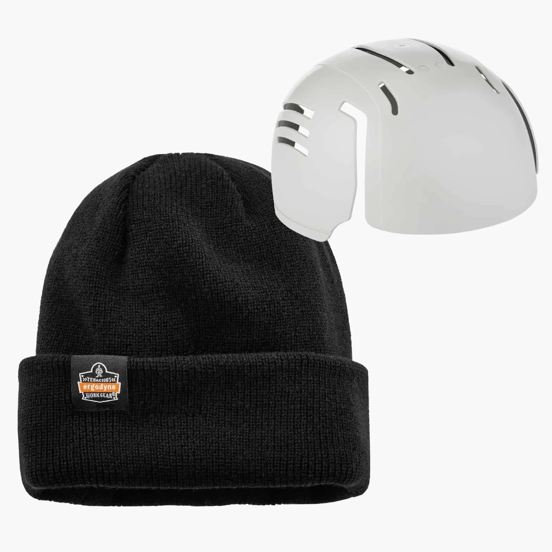 Rib Knit Hat with Bump Cap Insert