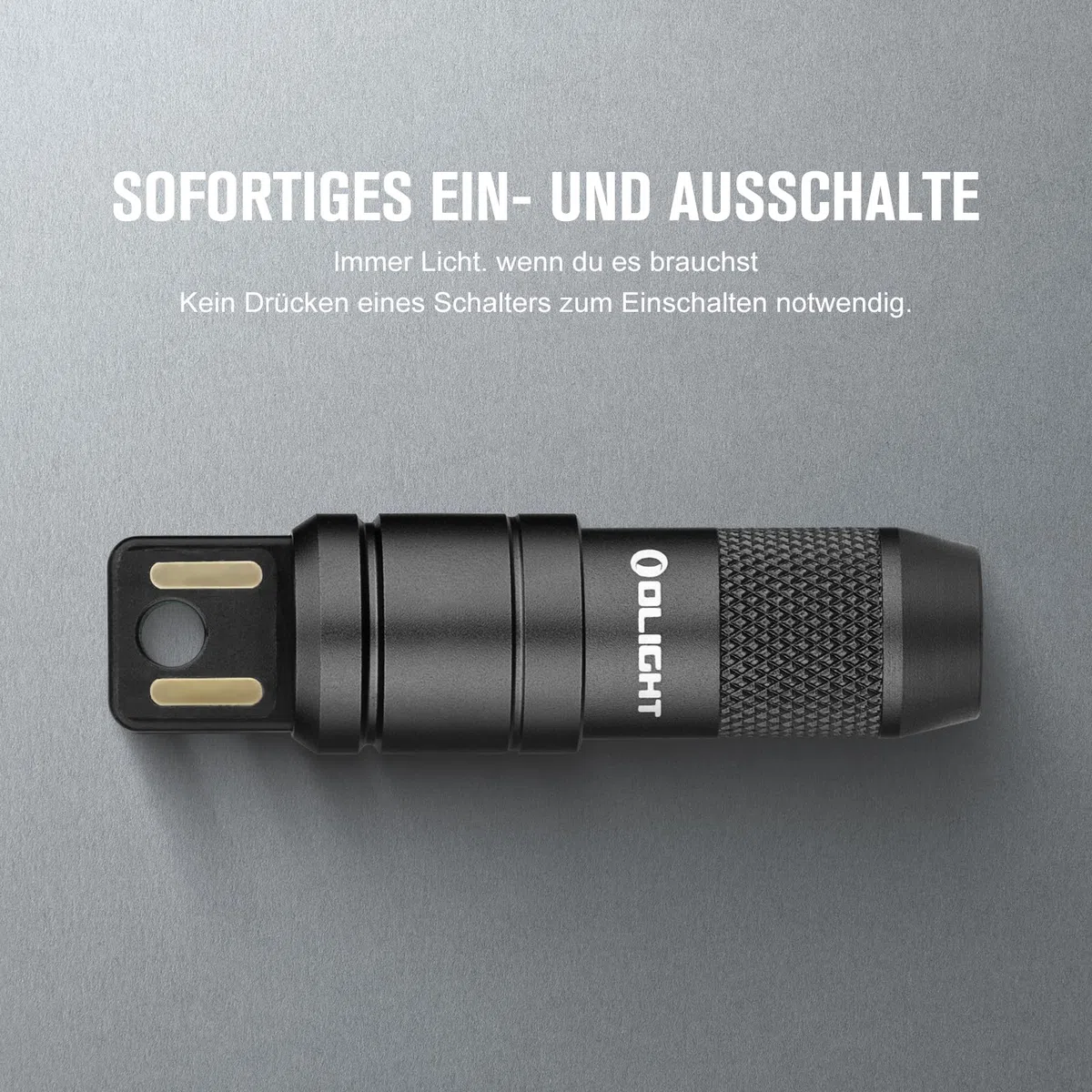 OLIGHT iMini 2 Mini LED USB-Aufladbare Taschenlampe Schlüsselhänger mit magnetischen Basis, 50LM 19,5g EOS Schlüsselbund Handlampe, IPX6 Kleine Flashlight für Camping, Outdoor, Notfälle Schwarz