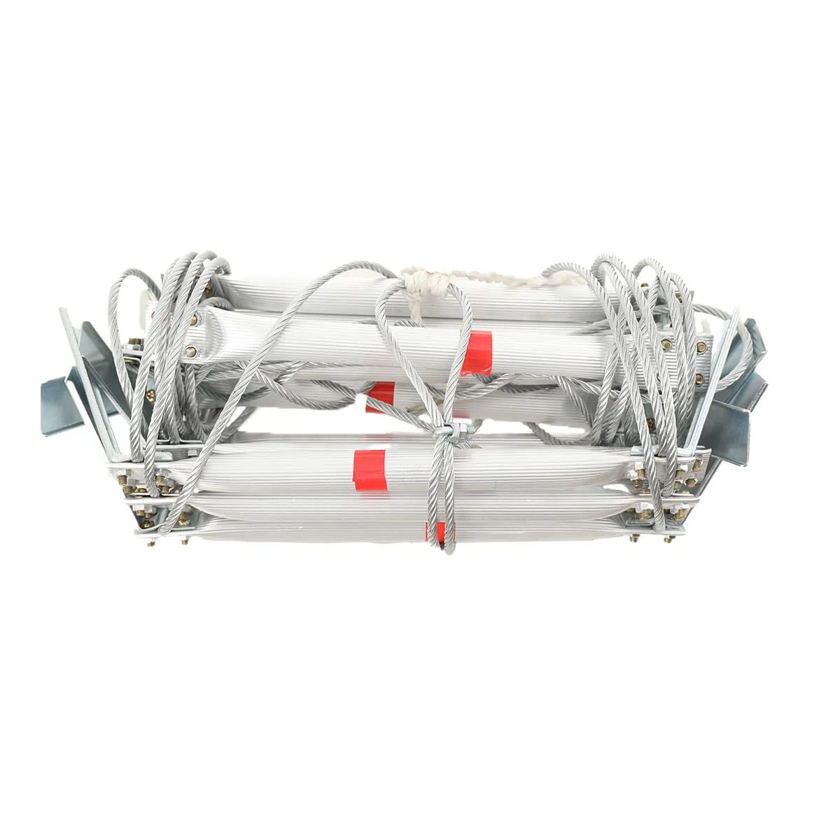 Feuerleiter Strickleiter, Strickleiter Rettungsleiter, Aluminiumlegierung, Notausgangsleiter, Sicherheitsleitern, Schwer Entflammbare Feuerfeste Rettungsleiter, Tragfähigkeit bis zu 200 kg (5m)