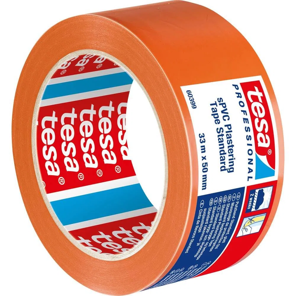 tesa 60399-00001-01 Putzband Orange (L x B) 33m x 50mm, 3 Stück