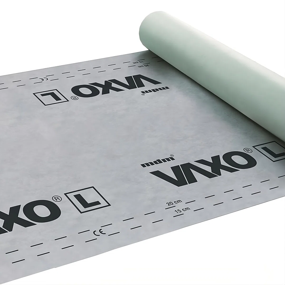Unterspannbahn Vaxo L 125 g, Dachfolie 15 m², Dachmembrane gegen Feuchtigkeit, Wind, Regen & Schnee, Diffusionsoffene, Wasserdichte & UV-beständige Unterdeckbahn, Mehrlagige Konstruktion