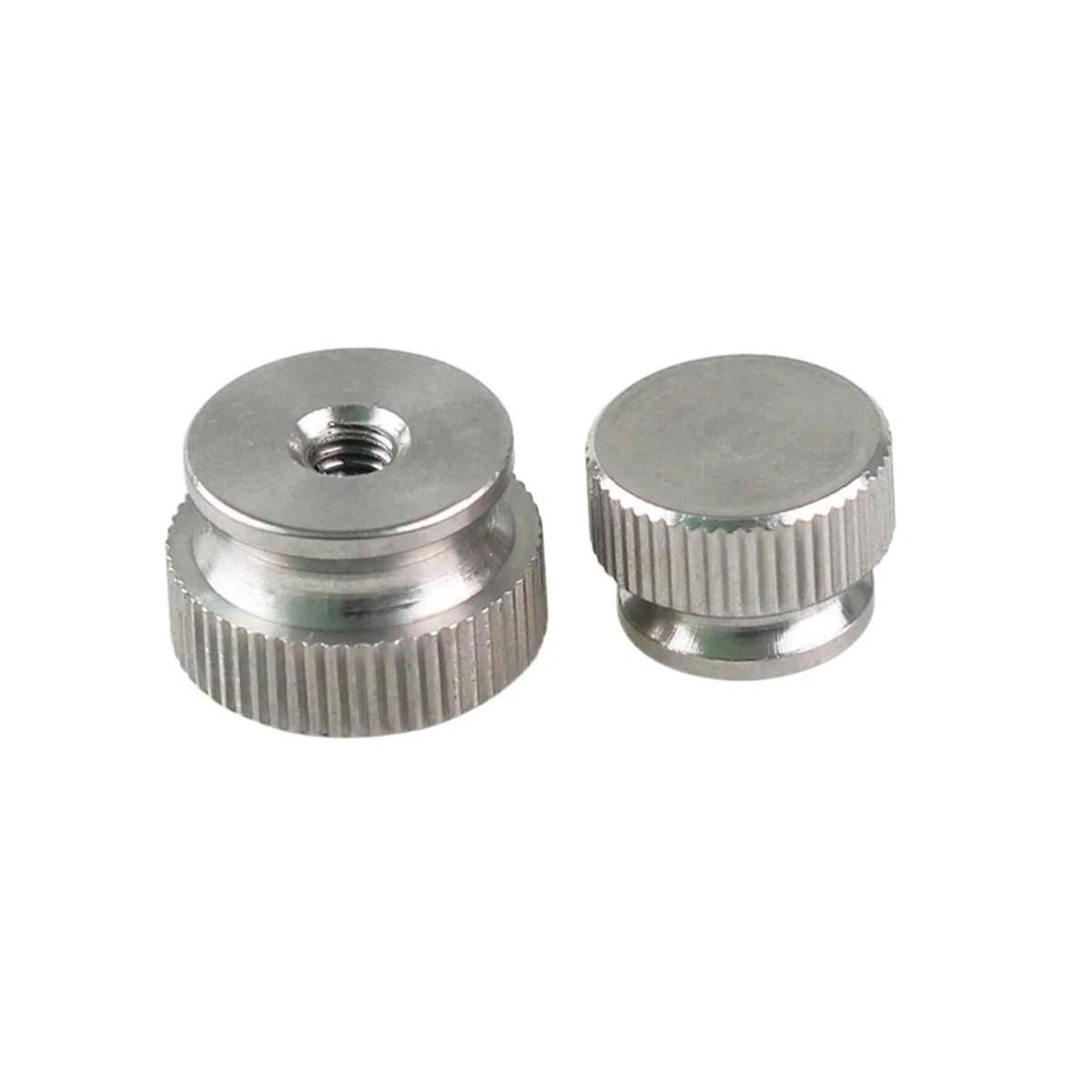 Handdrehschraube M2/M2,5 / M3/M4/M5/M6 Rändelmutter mit hohem Kopf, 304 Edelstahl, Sackloch, Durchgangsloch, dekorativer Nagel for Werbung (Farbe: Sackloch_M2, 5 Stück)(Through hole-M2.5 5PCS)