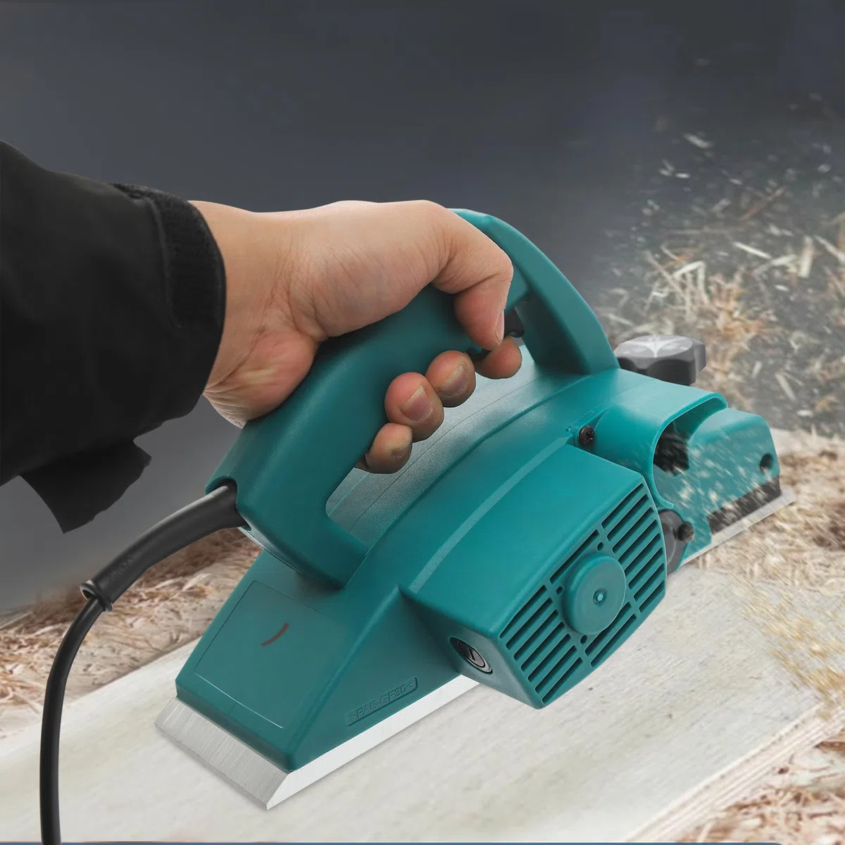 Elektrische Handhobelmaschine, Elektrohobel Holzbearbeitung 600W 82mm Hobelbreite für Heimwerker und Profi Schreiner