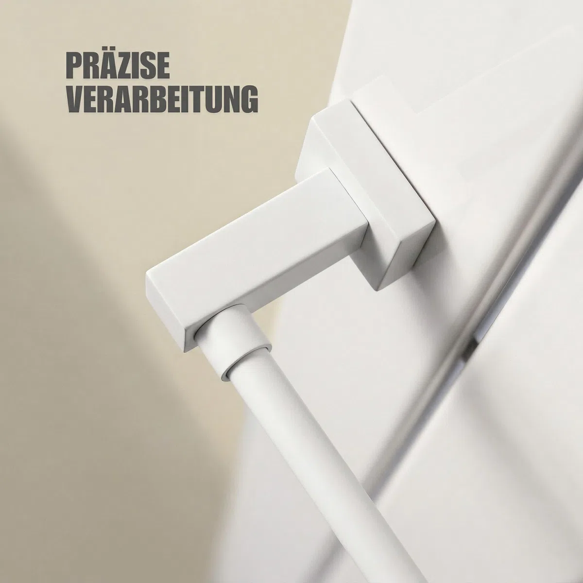 Handtuchhalter Heizkörper - ausziehbar - Handtuchhalter Magnetisch - Badheizkörper Handtuchhalter aus Edelstahl - Magnet Handtuchstange Heizung - Designed in Germany - Weiß