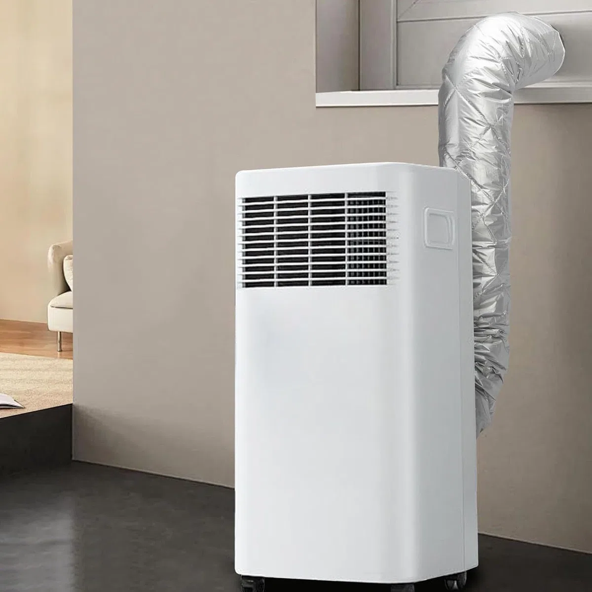 Schlauchabdeckung Tragbare Klimaanlage Gesteppte Klimaanlage-Schlauch-Isolierhülle 147x58 Cm 2 Verstellbaren Schnallen Staubdicht 5,9 Zoll (15 Cm) Abluft Isolierung Abluftschlauch Klimaanlage