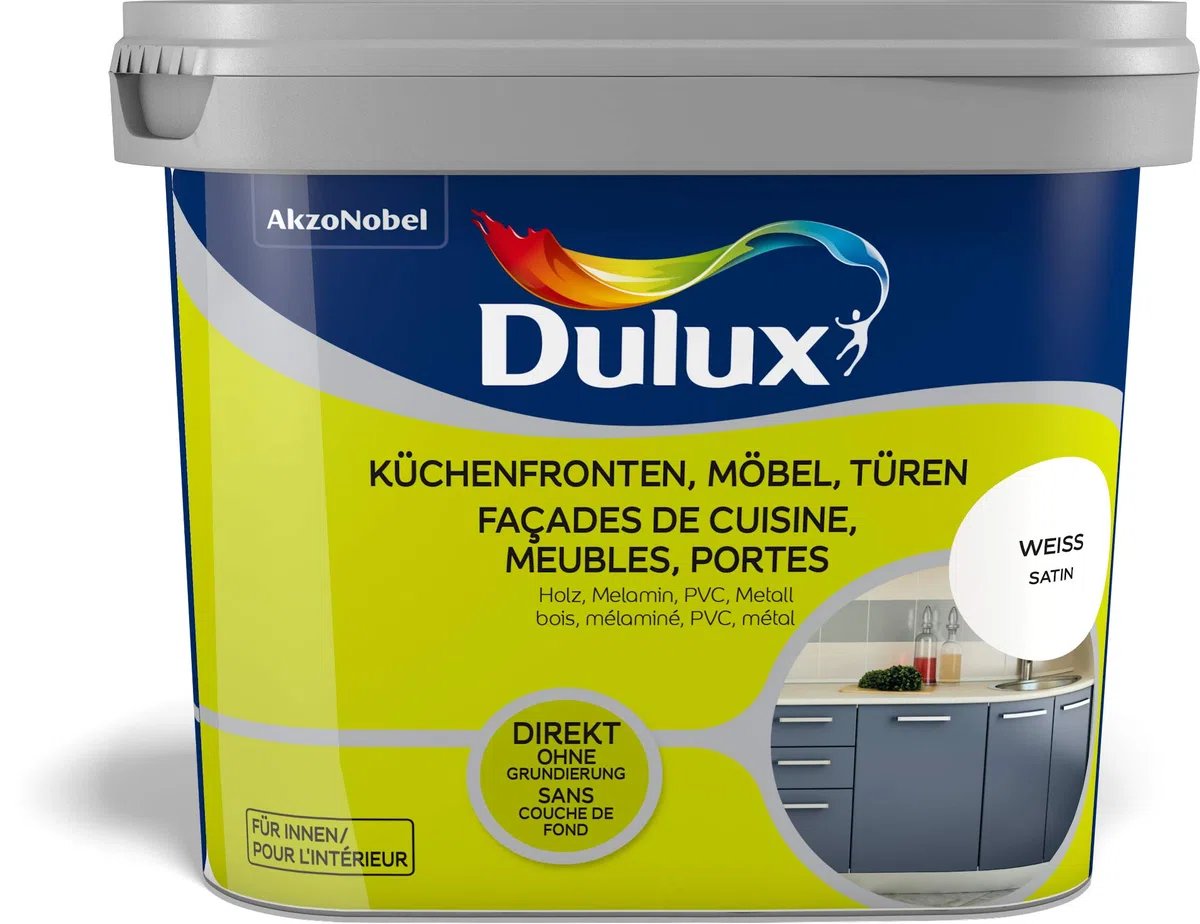 Dulux Fresh up Küchenfronten, Möbel, Türen Satin, Einfach mal neu streichen, Weiß, 750 ml