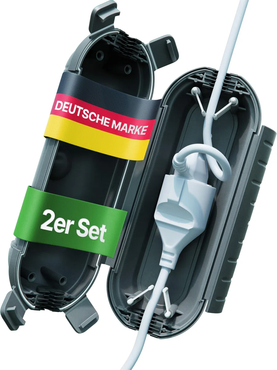 Adlerfokus Kabelbox wasserdicht IP44 [Das Original] 2 Stück - Safe Box - Sicherheitsbox - Outdoor Box wasserdicht - Steckerschutz aussen wasserdicht - Wetterfeste Elektrobox - Schutzbox