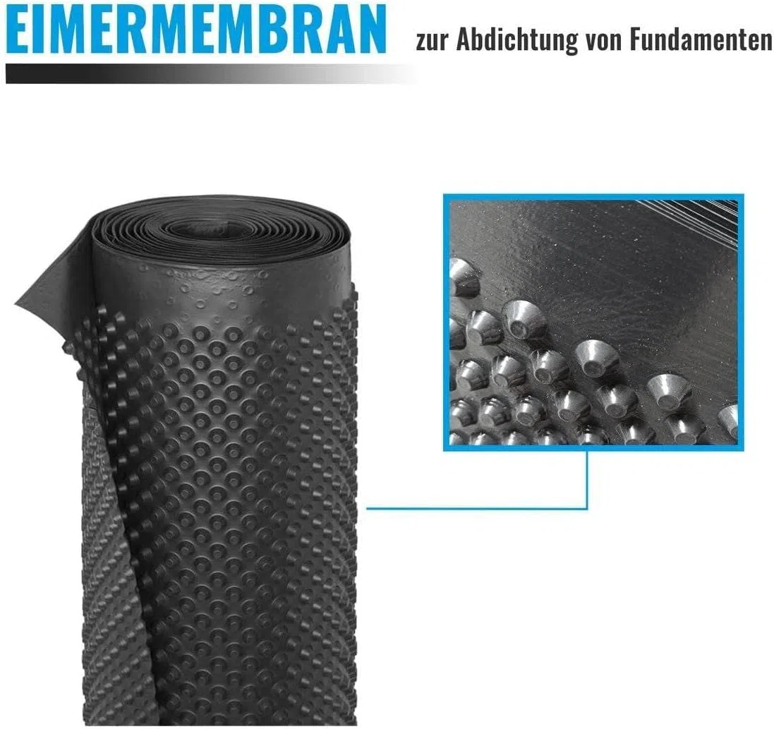 Noppenbahn Hochbeetfolie Drainage Mauerschutz Dichtungsbahn Grundmauerschutz Noppenfolie 1,0 m x 20 m - 20 m²
