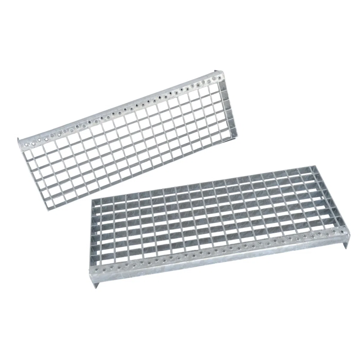 Metallstufe 240 mm | Verzinkt Treppenstufe | Treppen aus Metall Gitterroststufen 600/700/800/900/1000 Laufrost Stufe Tritt - ideal für Innen & Außen