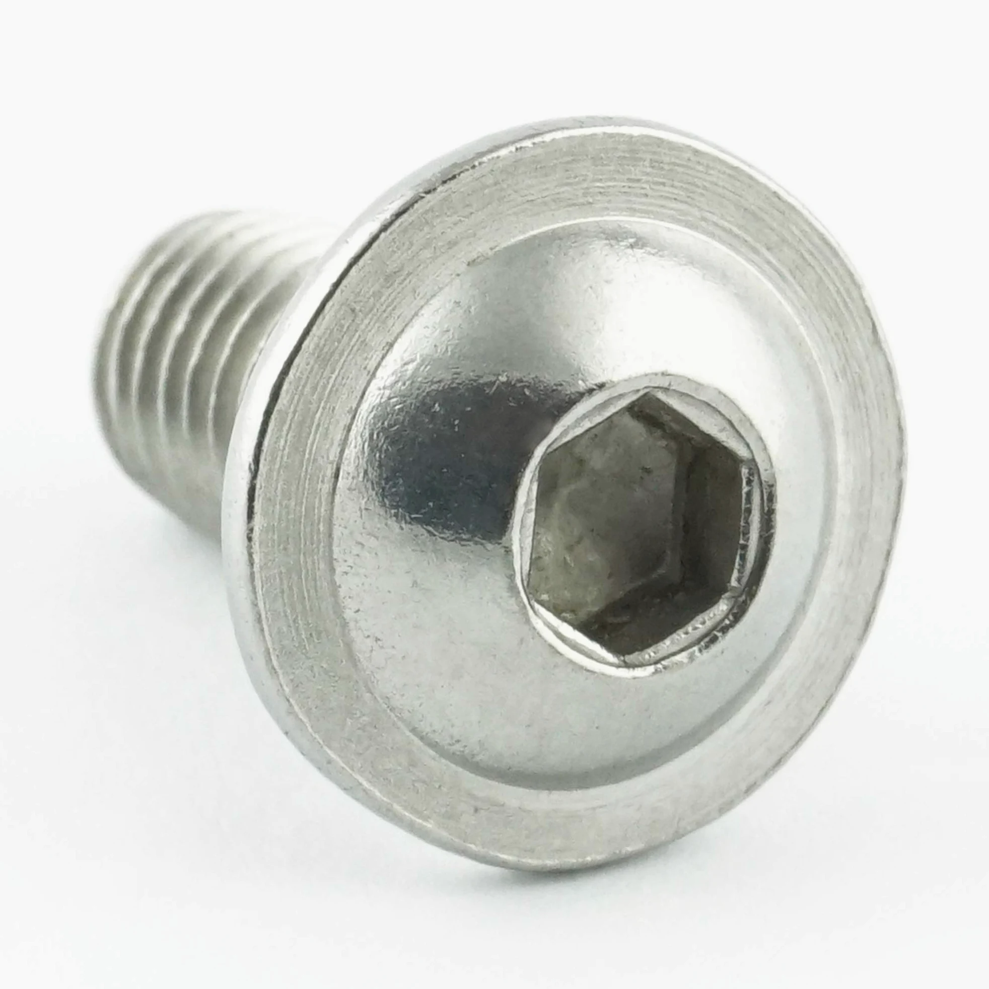 M8 x 10 mm Linsenkopfschrauben mit Innensechskant und Flansch (100 Stück) - ISO 7380 Linsenkopf Schrauben mit Flachkopf und Bund - Gewindeschrauben - Edelstahl A2 V2A - rostfrei