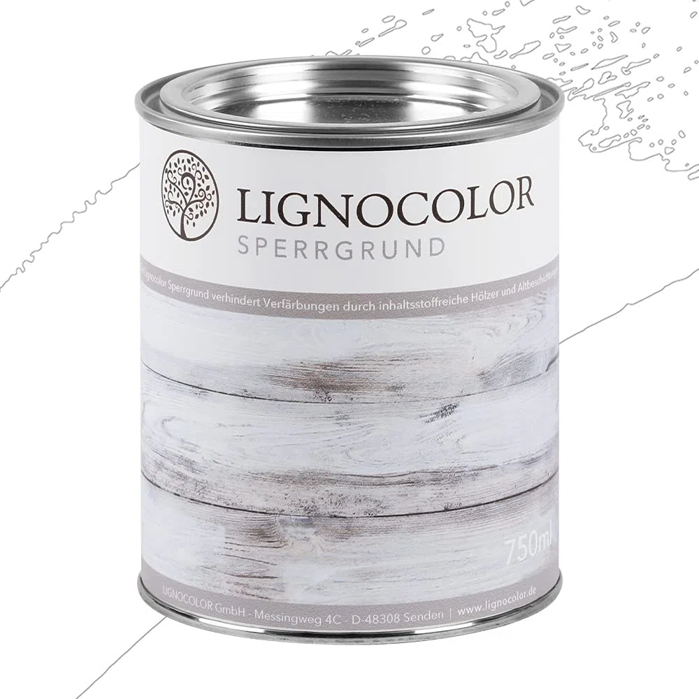 Lignocolor Sperrgrund (Weiss, 750 ml) auf Wasserbasis Isoliergrund Kreidefarbe 750 ml