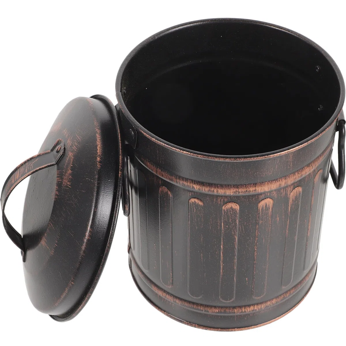 DOITOOL Ascheeimer Mit Deckel 13 * 19cm Metalleimer Und Griff Kleiner Asche Eimer Metall Aschebehälter Für Kamine, öfen Und Grill Zubehör Zur Ascheentfernung