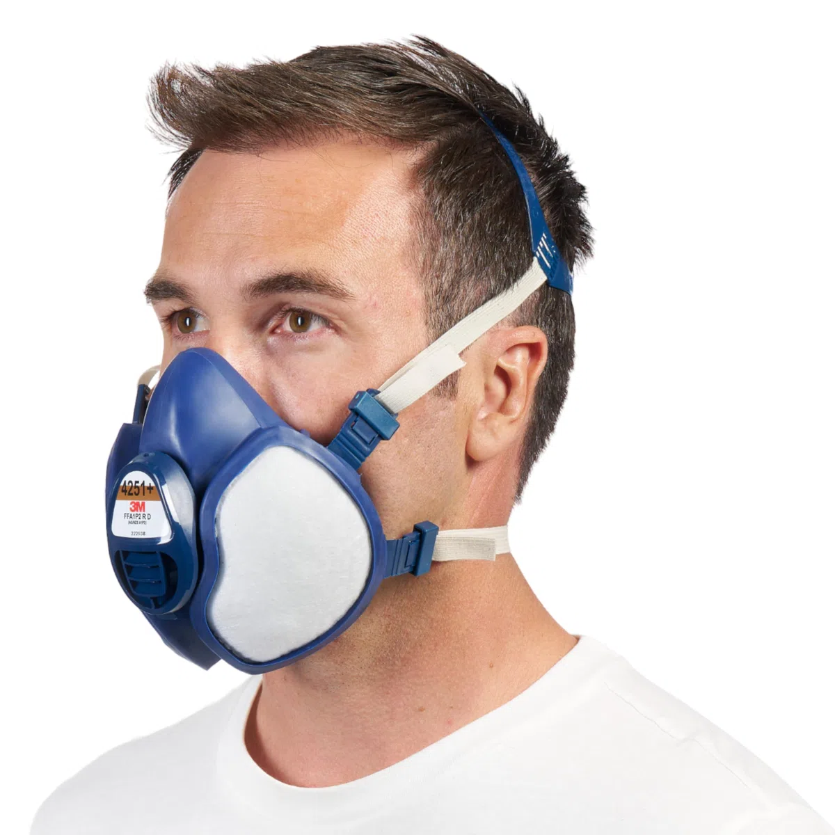 3M Atemschutzmaske 4251C1 – Gebrauchsfertige Halbmaske mit Schutzstufe A1P2 für Farbspritz- & Maschinenschleifarbeiten – 1 x 3M Maske mit integriertem Filter