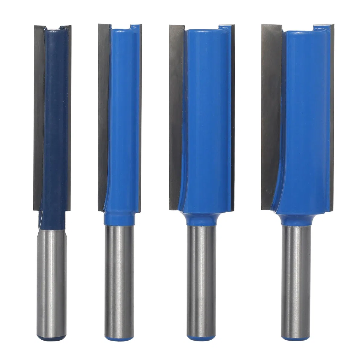 4 Stück Nutfräser 8mm schaft,Doppelflöten Nutfräser,Durchmesser 10mm/12mm/18mm/20mm,Schnitthöhe 50mm,Fräser für Oberfräse,Holzfräser Wolframkarbid Hartmetall Fräser für die Holzbearbeitung