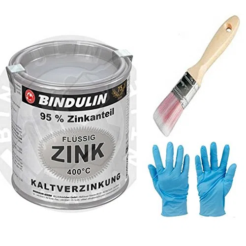 Flüssig-Zink 125 ml Dose Farbe: silber inkl. 1 Pinsel zum Auftragen von E-Com24