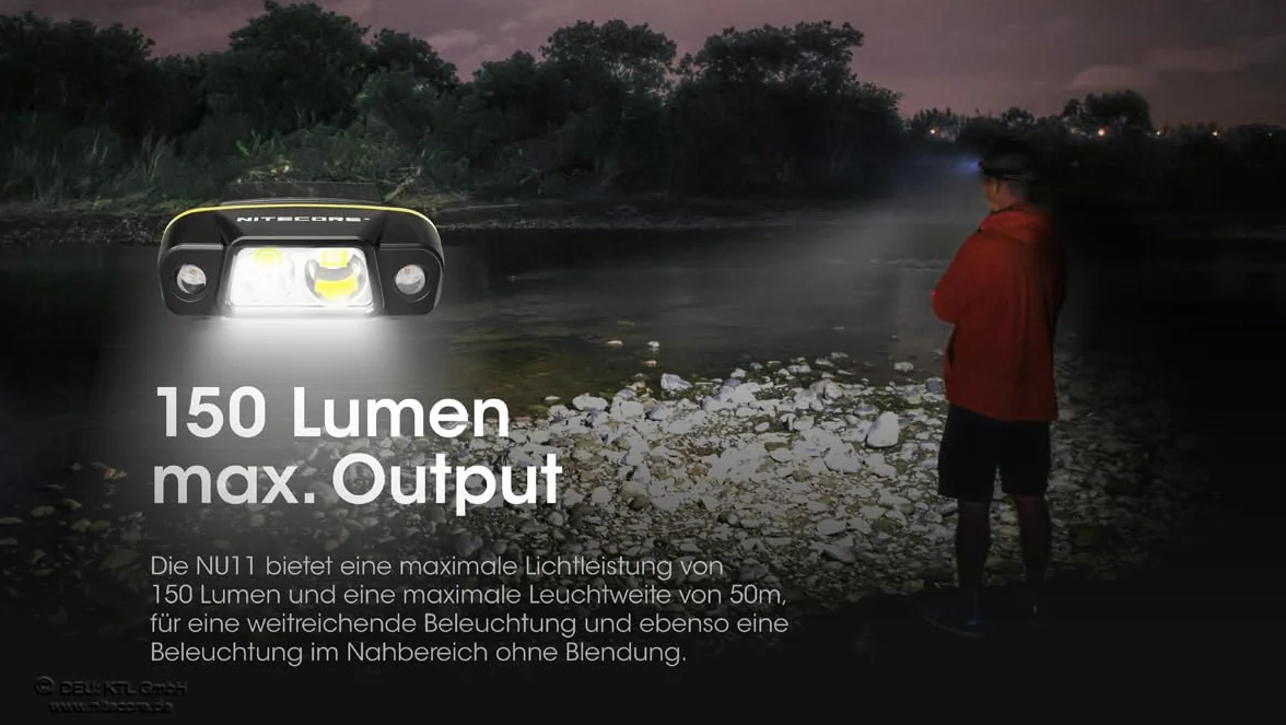 Nitecore NU11 - Clipleuchte mit IR-Sensor, Gestensteuerung, Weiß- und Rotlicht
