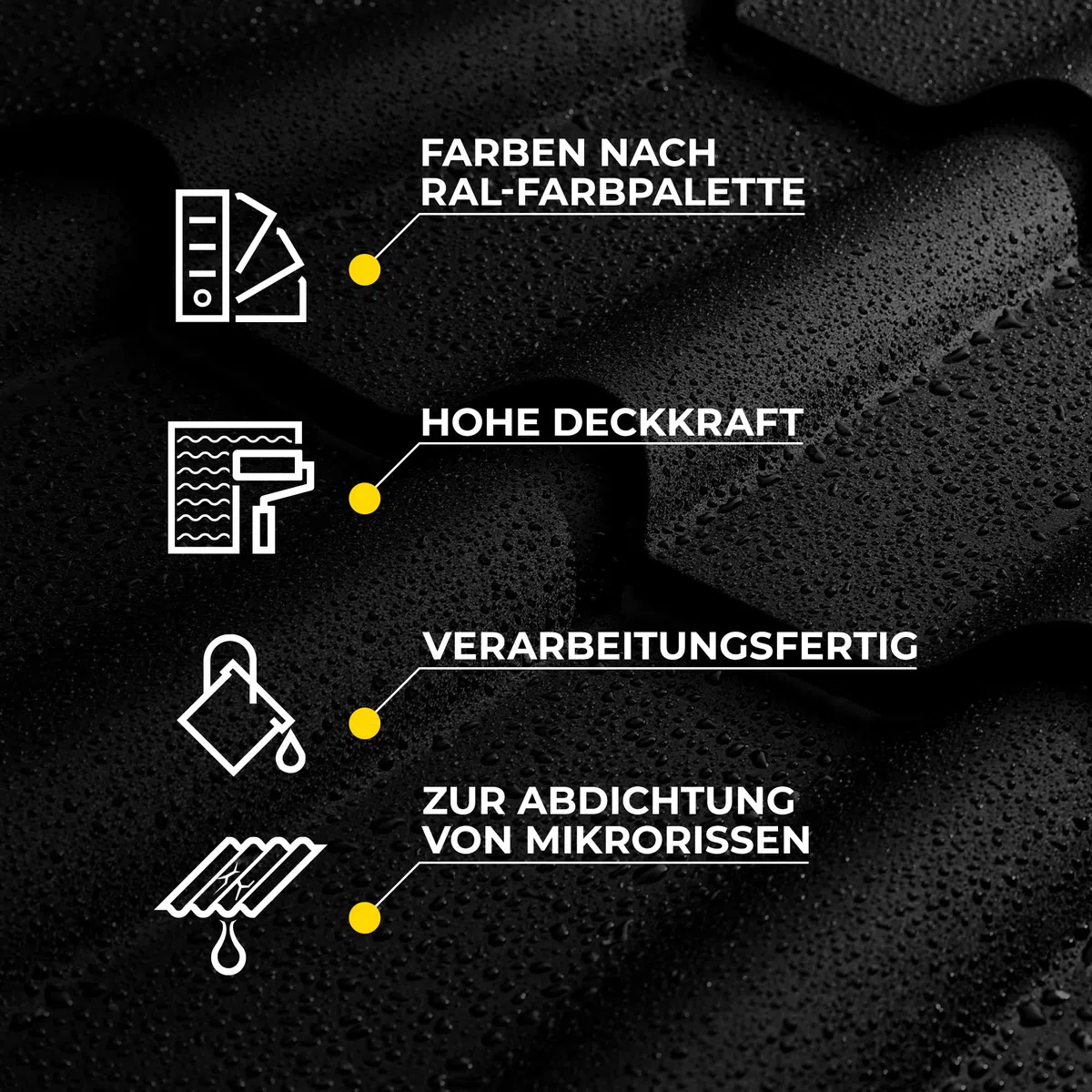 Isolbau Dachfarbe - 4 kg RAL Farbe Fassadenfarbe Nano Dachlack Sockelfarbe auf Wasserbasis - Lösemittelfrei, Wasserdicht, UV-beständig - Braun