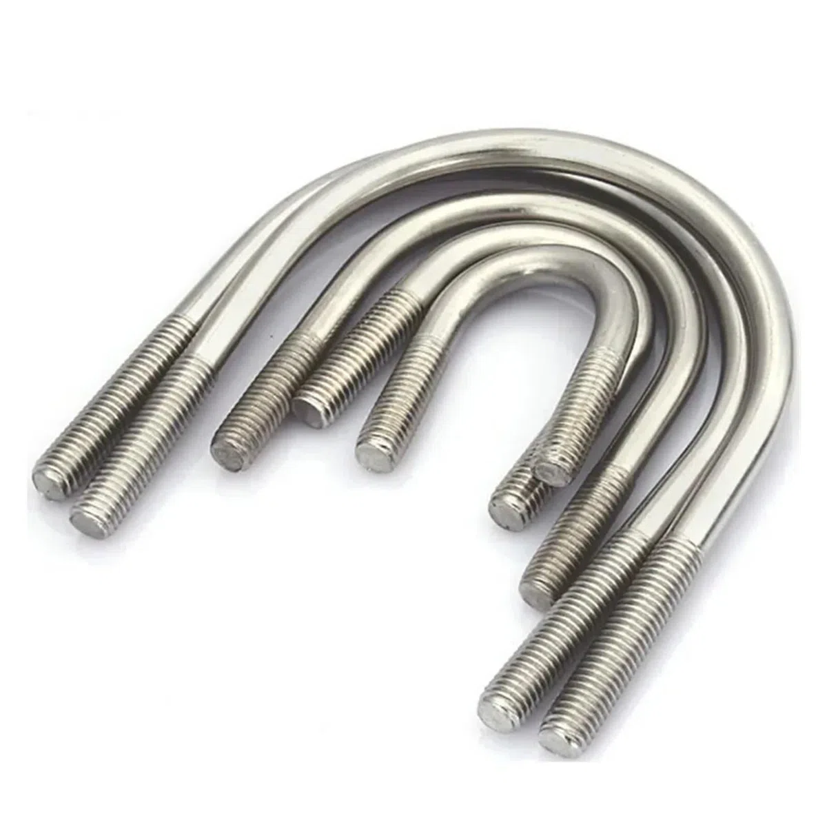 Generisch M8 metrische U-Bolzen aus Edelstahl 316, rund gebogen, U-Bolzen, U-Klemme, A4-70-Schrauben(M8X76mm-2pcs)