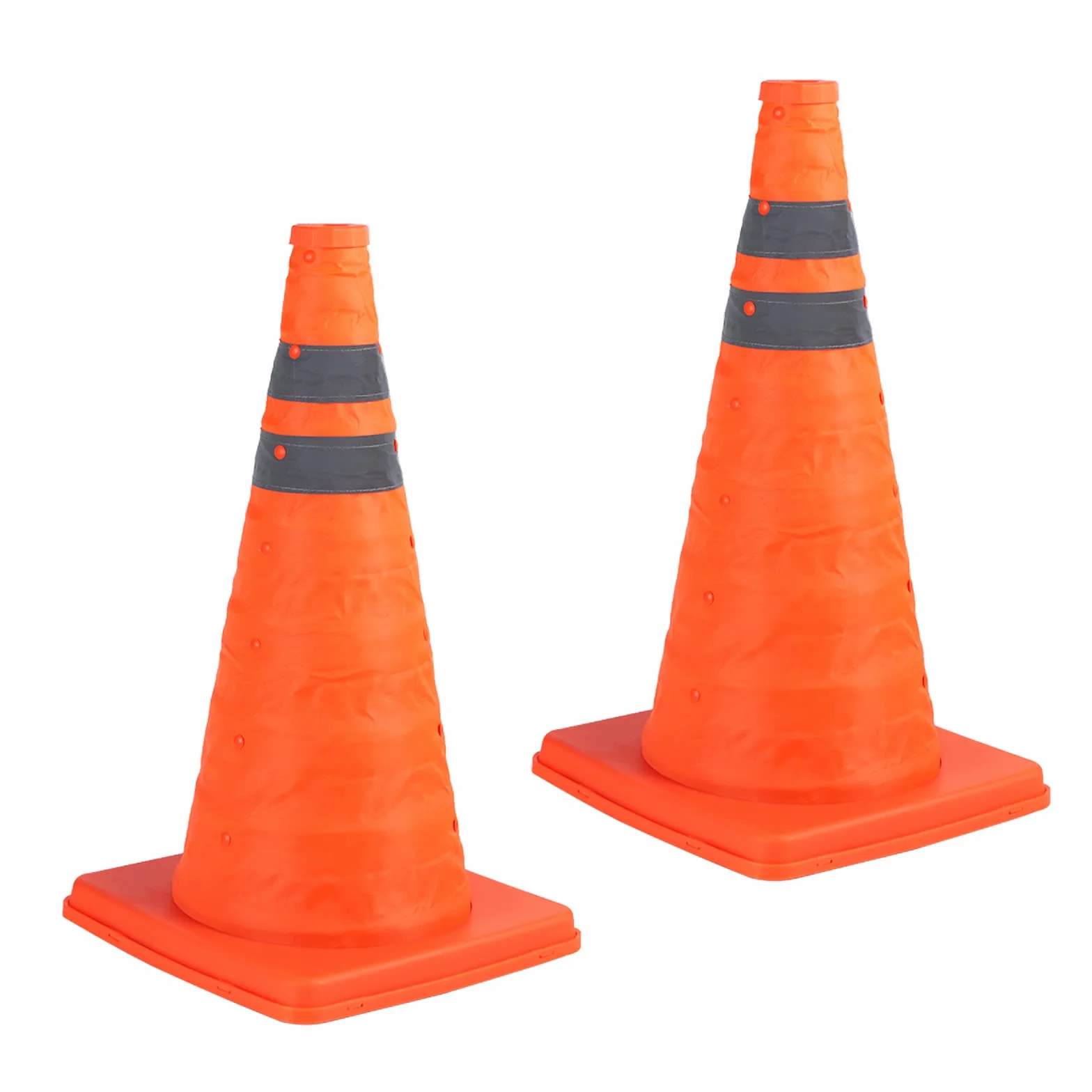 2Pack 18 Zoll zusammenklappbare Verkehrskegel/Verkehrskegelschild/Mehrzweck-Popup-Reflektierender Sicherheitskegel, OrangeGröße: 45 cm (18 Zoll
