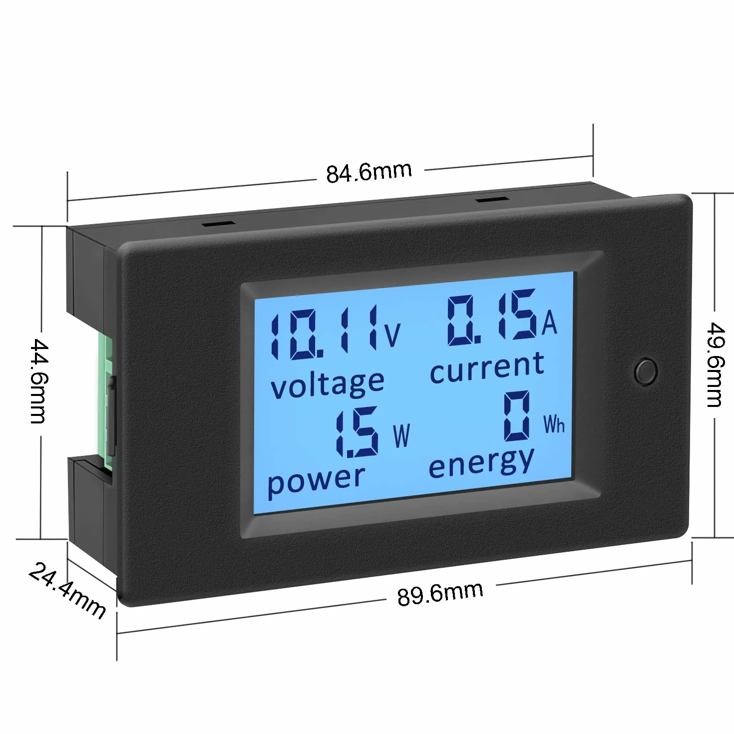 KETOTEK Voltmeter Amperemeter Stromzähler Leistungsmesser DC 6,5~100V mit 100A Shunt, Volt Ampere Watt Energie Anzeige DC Ström Spannung Messgerät Meter, Wattmeter Energiemessgerät für Solar Auto