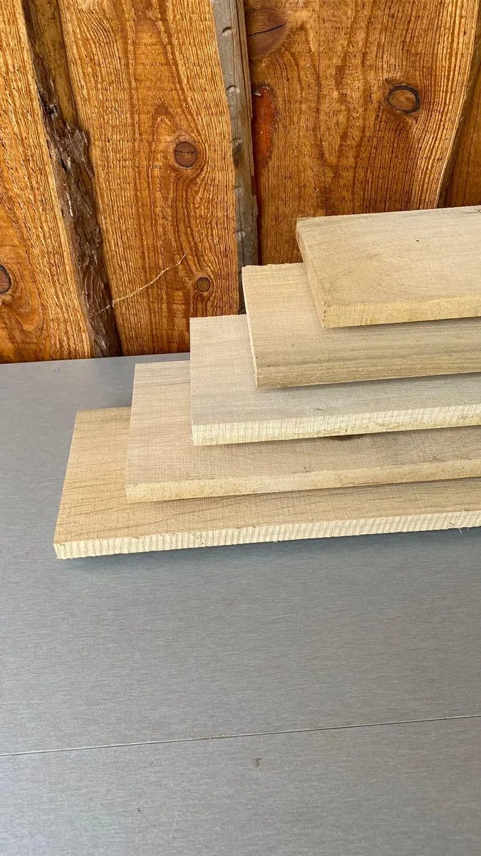 Eiche Brett 150 mm x 18 mm - 100 cm / 1,0 m Bohle Schalungsbrett Bauholz Längen von 20-300 cm (2 Stück)