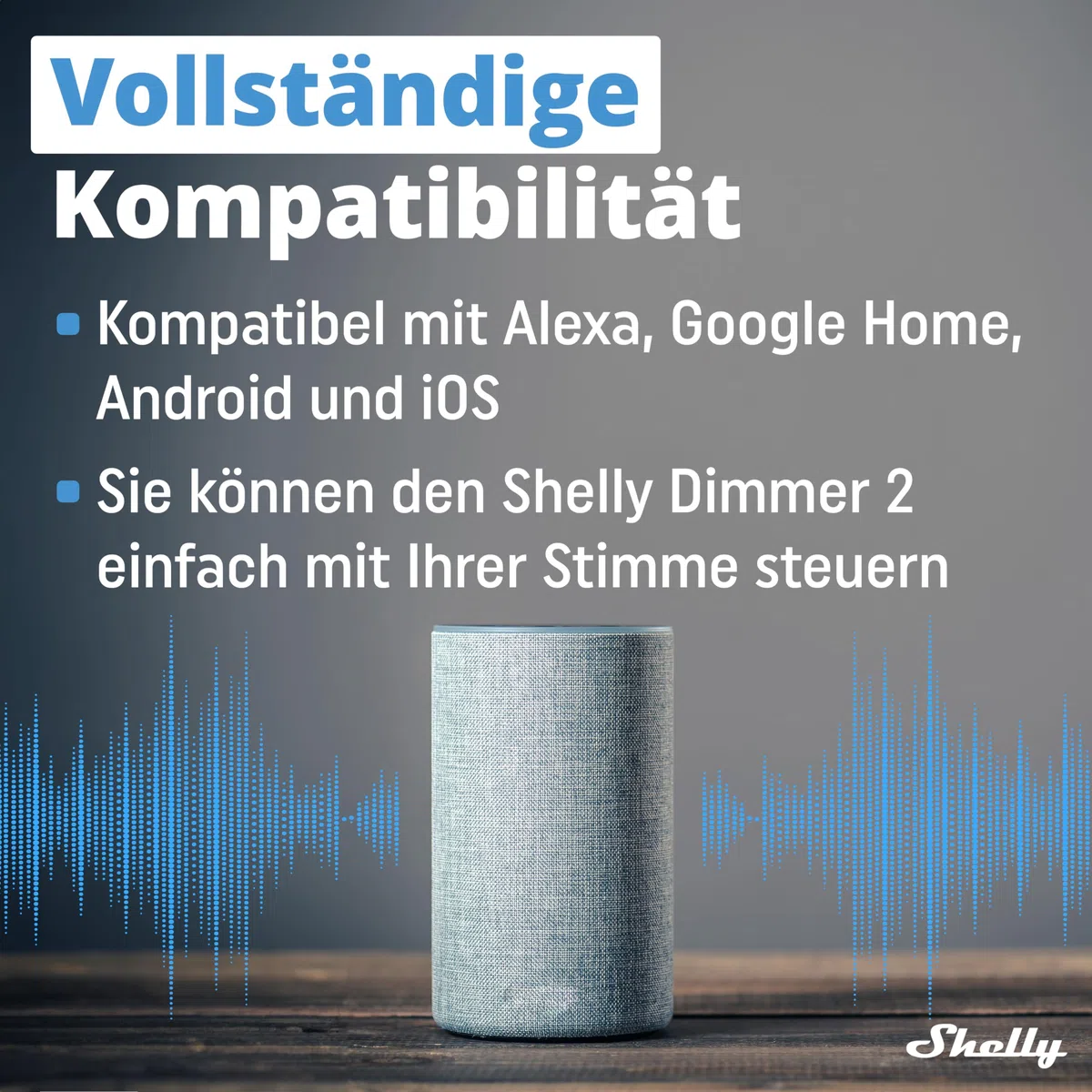 Shelly Dimmer 2, Intelligenter Wlan Dimmer, Kein Neutralleiter nötig, Hausautomatisierung, Kompatibel mit Alexa & Google Home, iOS Android App, Kein Hub erforderlich, Dimmbare Lichter