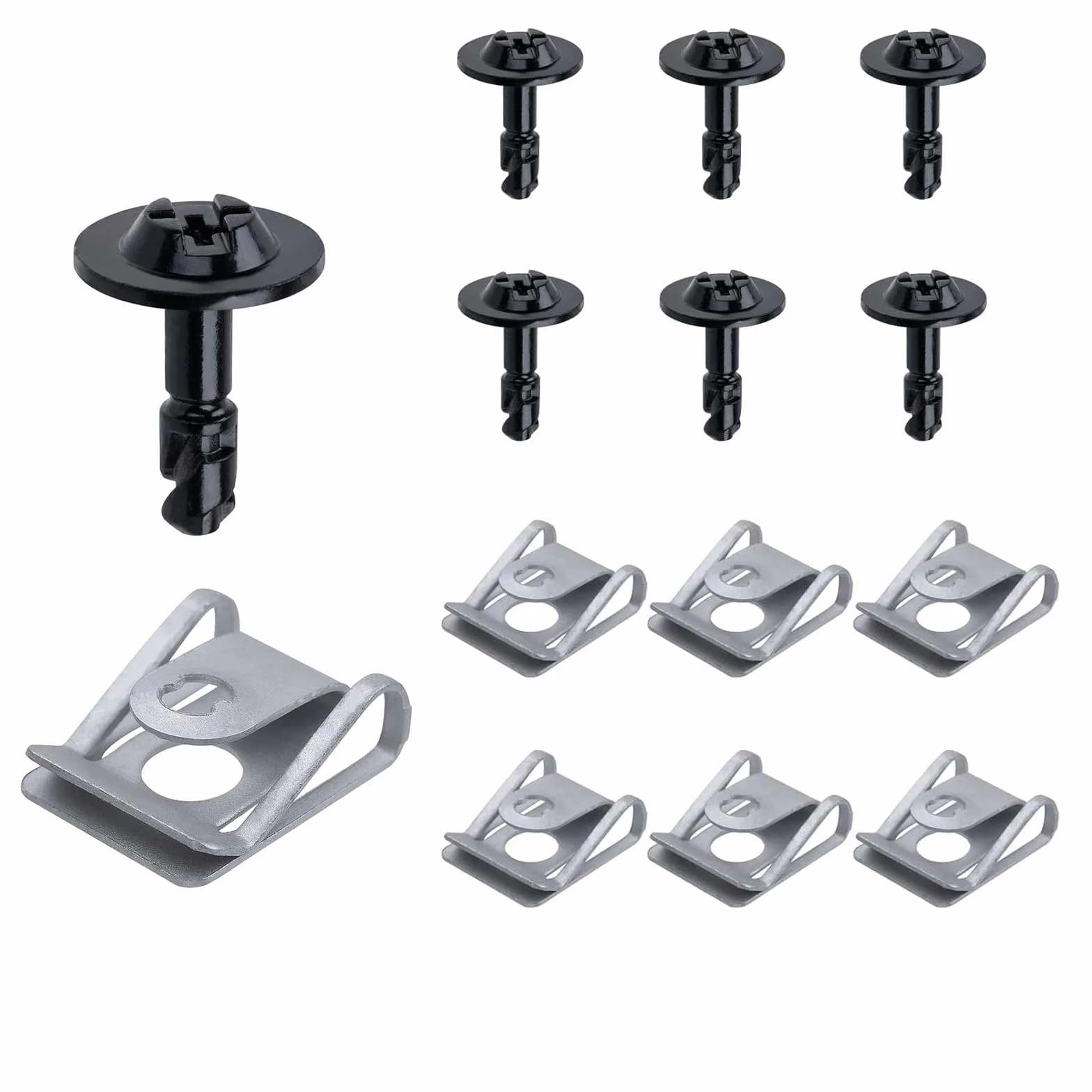 10 Sets U-Mutter und Schraubbefestigungen, kompatibel mit Audi 8K0-805-121 8K0-805-922A B8 A4 A5 A6 C7 A7 A8 Q3 Q5 Q7 S4 S5 S6 S7