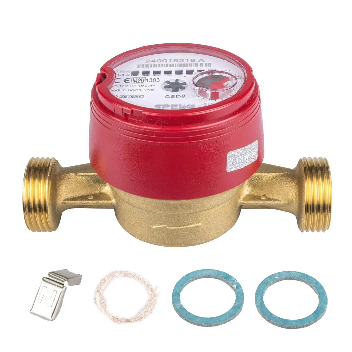 SPEWA Wasserzähler, Warmwasser, geeicht 2026, QN 2,5, BL 130 mm, 1 Zoll AG