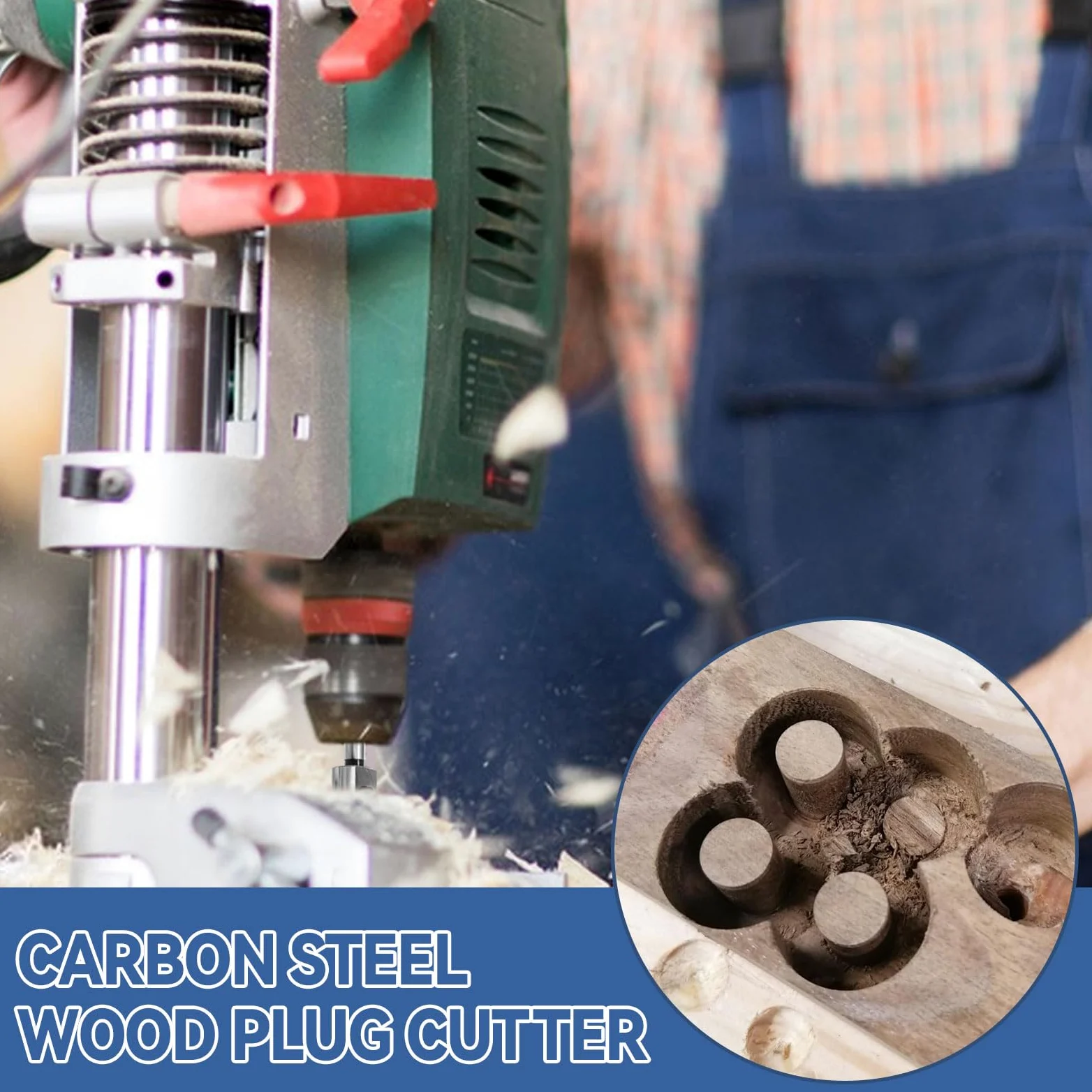 Zapfenschneidedübel Zapfenbohrer Tiefer Zapfenbohrer für Tischlerarbeiten Holzbearbeitung Werkzeug Tiefer Dübelschneider 14mm 16mm 18mm 19mm 22mm (22MM)