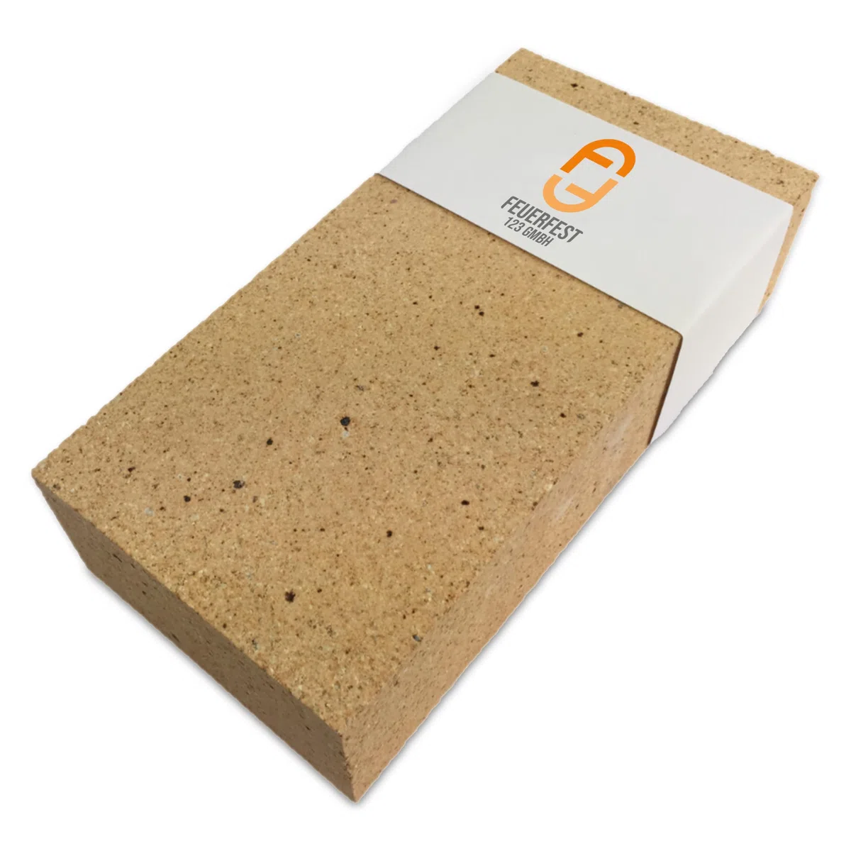 Feuerfest 123 - Schamottstein NF2 [250x124x64 mm] - Für Kaminöfen, Öfen & Grills - Backofenstein 1.350 °C hitzebeständig - Lebensmittelecht für Pizzaofen - Schamotte Speichersteine