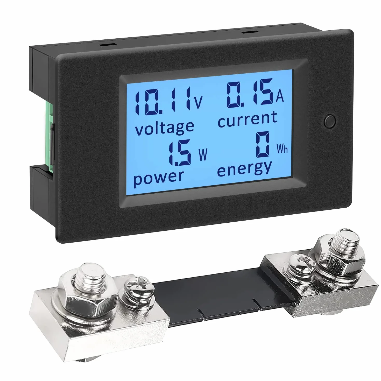 KETOTEK Voltmeter Amperemeter Stromzähler Leistungsmesser DC 6,5~100V mit 100A Shunt, Volt Ampere Watt Energie Anzeige DC Ström Spannung Messgerät Meter, Wattmeter Energiemessgerät für Solar Auto