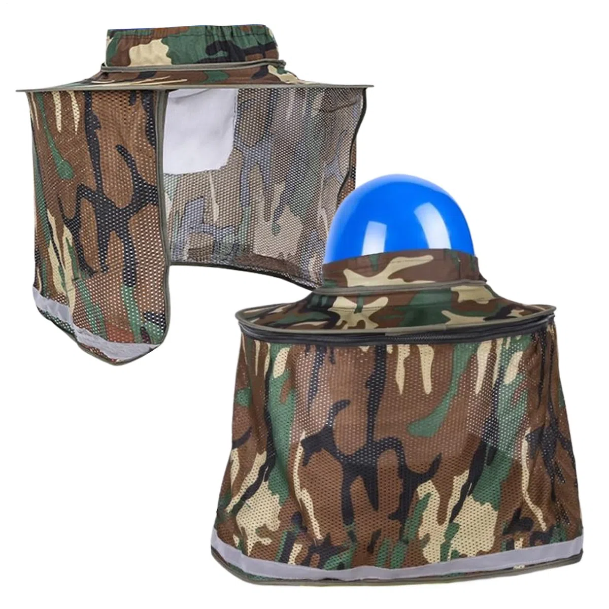Schutzhut, Sonnenschutz, volle Krempe, Netzstoff, Schutzhut, Sonnenschutz, mit reflektierendem Streifen, UV-Schutz, Kopfbedeckung, Gesichtsschal für, Sommer, Urlaub
